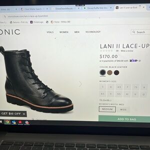 Vionic lani combat boot - size 8